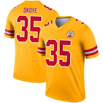 Unsigned Christian Okoye Jersey #35 Kansas City Stitched Red Football New  No Brands/Logos Sizes S-3XL 